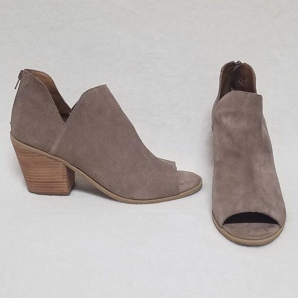 ANTHROPOLOGIE Susina Carina Suede Open Toe Bootie - Picture 2 of 16